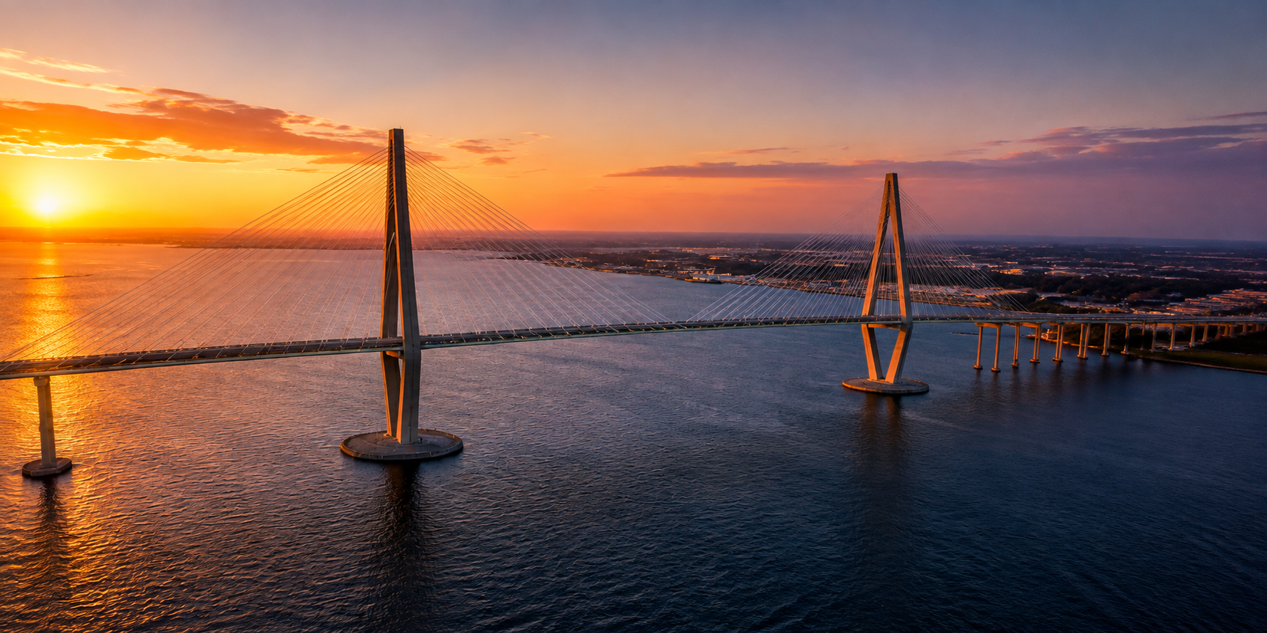 Arthur Ravenel Jr. Bridge at sunset